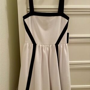 Juicy Couture White and Black Square Neck Sundress